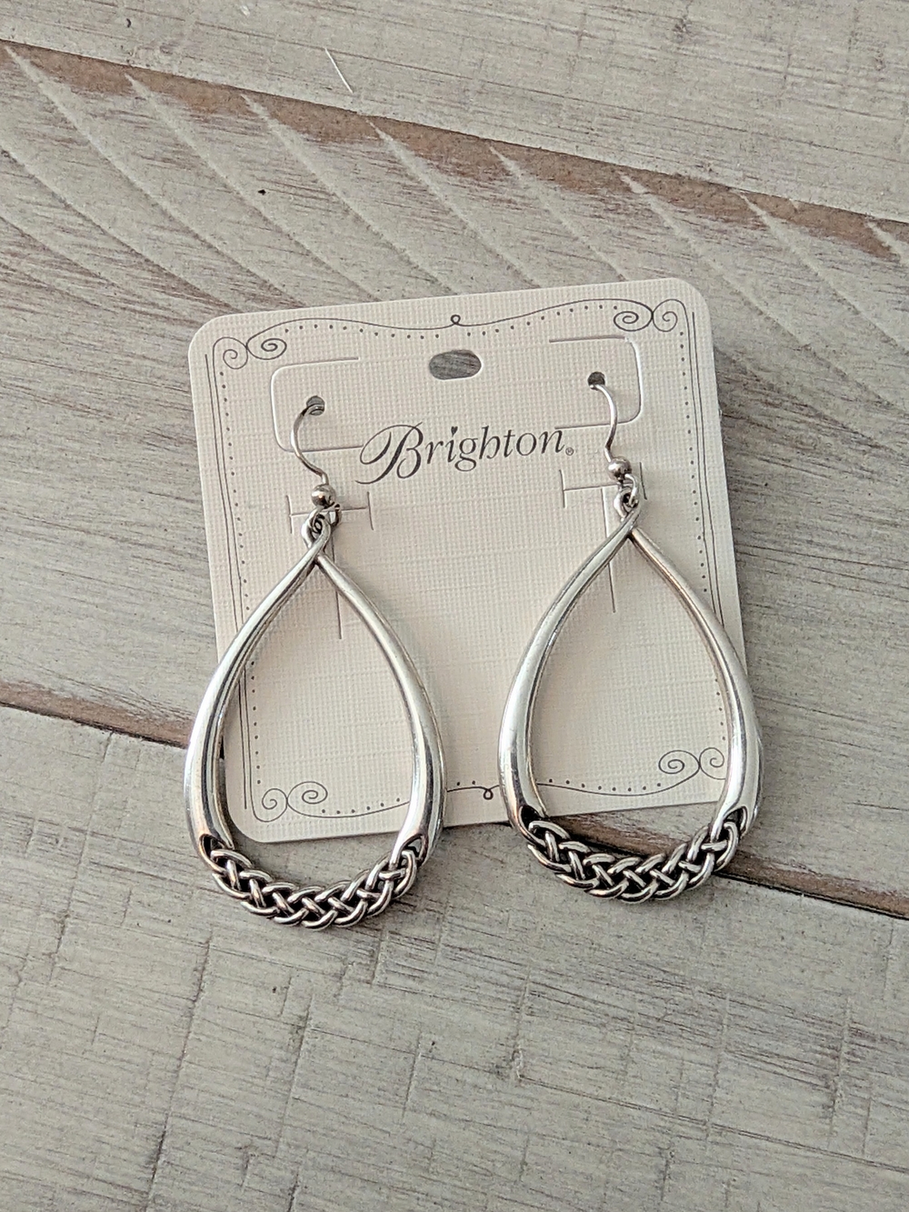 Brighton Interlok Braid Drop French Wire Earrings